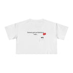Crop Tee — "Honesty Got Labeled As Rude" Cute Ghost Graphic Top