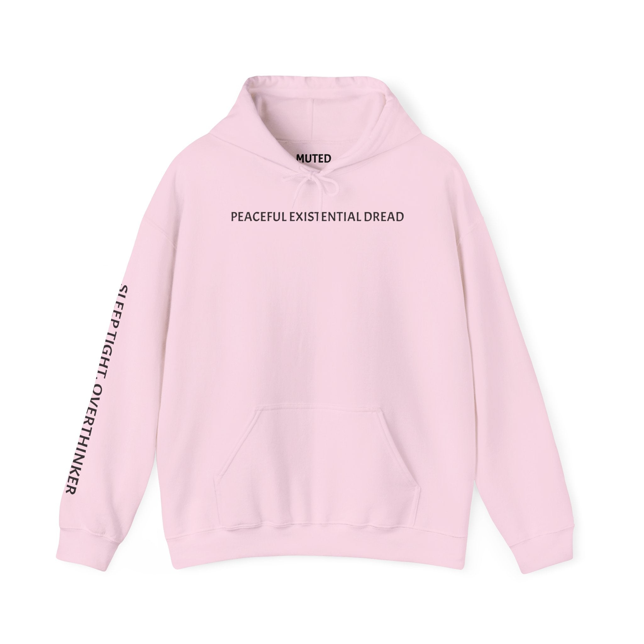Existential Dread Hoodie — "Peaceful Existential Dread" Minimal Graphic Sweatshirt
