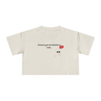 Crop Tee — "Honesty Got Labeled As Rude" Cute Ghost Graphic Top