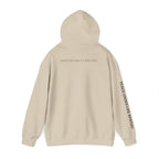 “Some Comfort Comes From Finally Not Caring” Hoodie — Minimalist White Graphic Hooded Sweatshirt