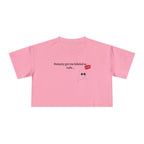 Crop Tee — "Honesty Got Labeled As Rude" Cute Ghost Graphic Top