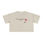 Crop Tee — "Honesty Got Labeled As Rude" Cute Ghost Graphic Top