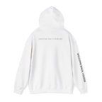 Overthinking Feels Like Home Hoodie — "Welcome Back, I Guess" Sleeve Text