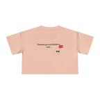 Crop Tee — "Honesty Got Labeled As Rude" Cute Ghost Graphic Top