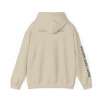 Overthinking Feels Like Home Hoodie — "Welcome Back, I Guess" Sleeve Text