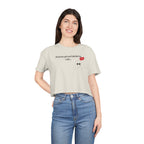 Crop Tee — "Honesty Got Labeled As Rude" Cute Ghost Graphic Top