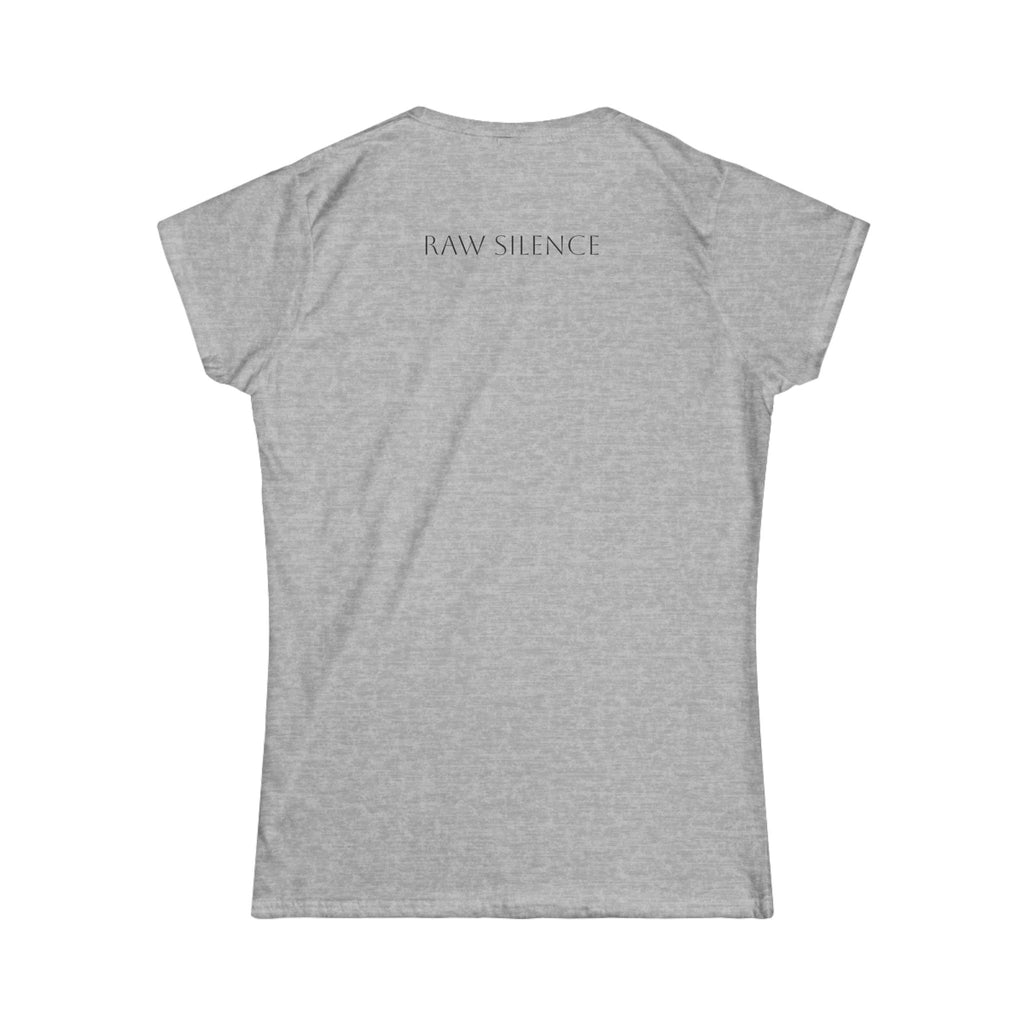 Women's Tee — "Soft Tone Sharp Mind" Inspirational Text Shirt