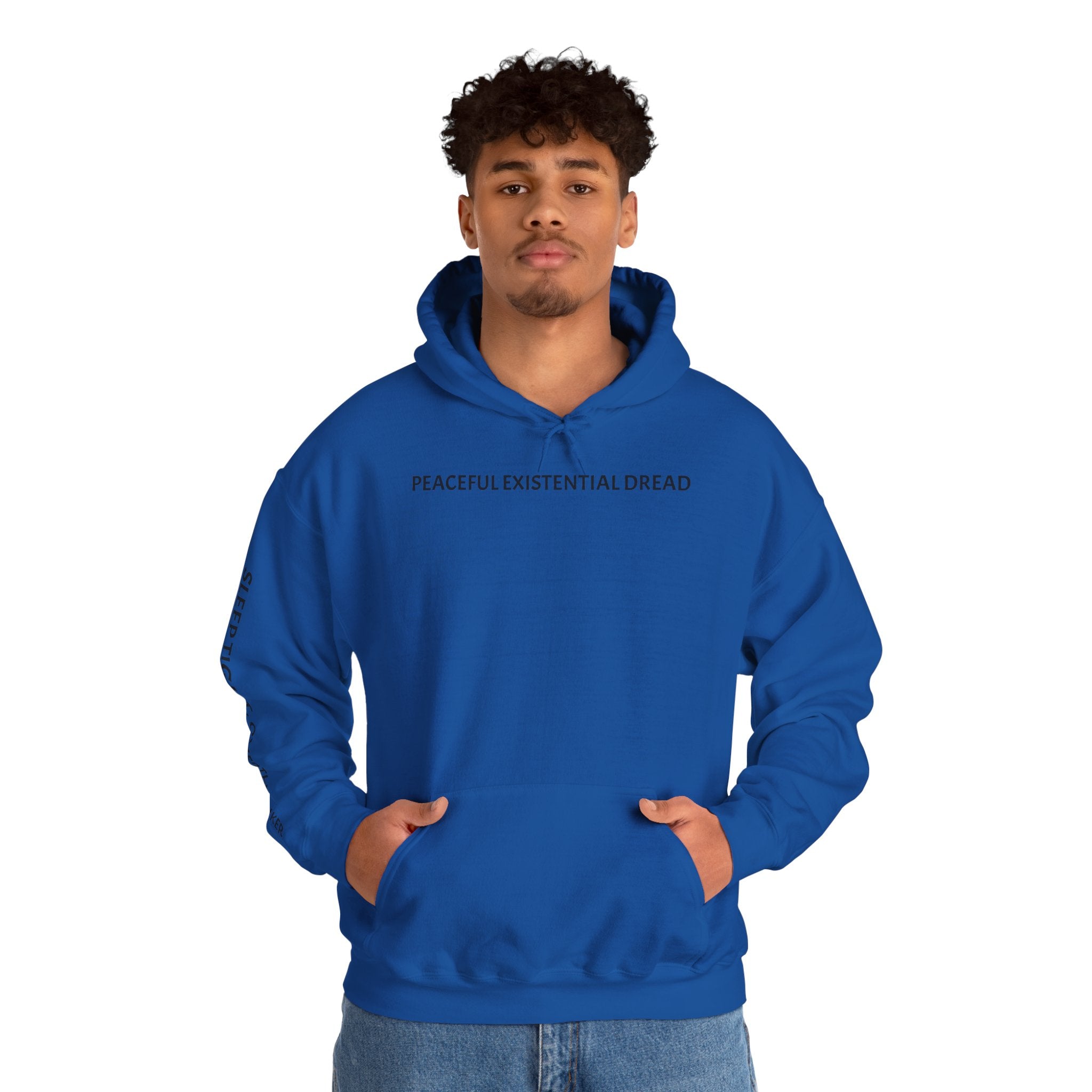 Existential Dread Hoodie — "Peaceful Existential Dread" Minimal Graphic Sweatshirt