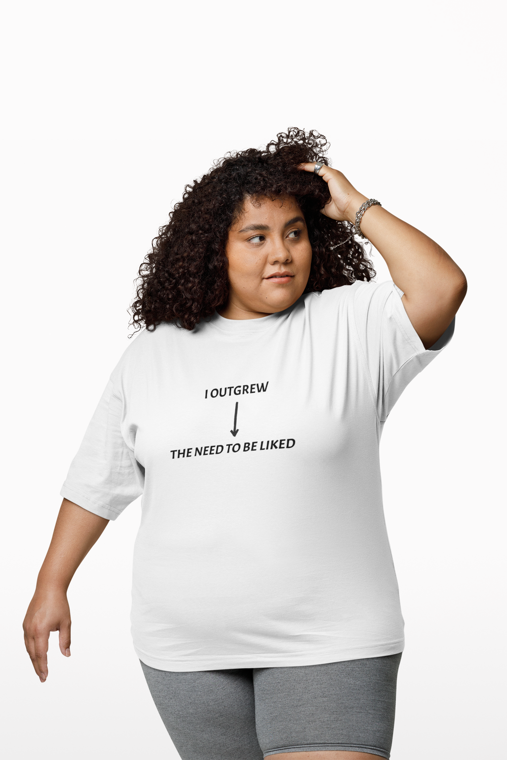 I Outgrew The Need To Be Liked T-Shirt — Minimal Text Graphic Tee