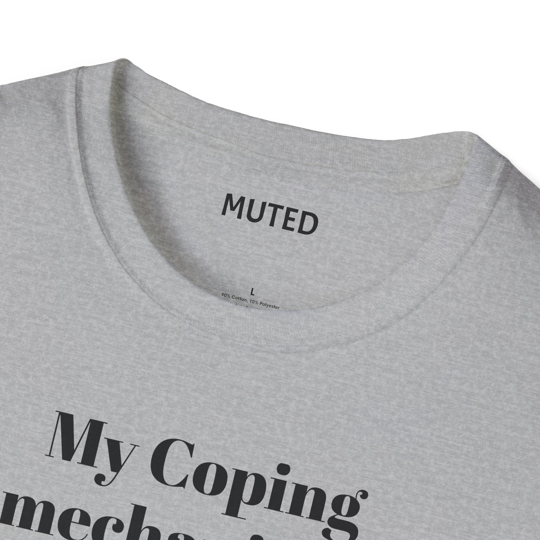 T-Shirt — “My Coping Mechanisms Deserve a RAISE!” Minimal Mental Health Statement Tee