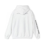 Overthinking Feels Like Home Hoodie — "Welcome Back, I Guess" Sleeve Text