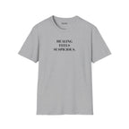 Healing Feels Suspicious T-Shirt — Subtle Mental Health Graphic Tee