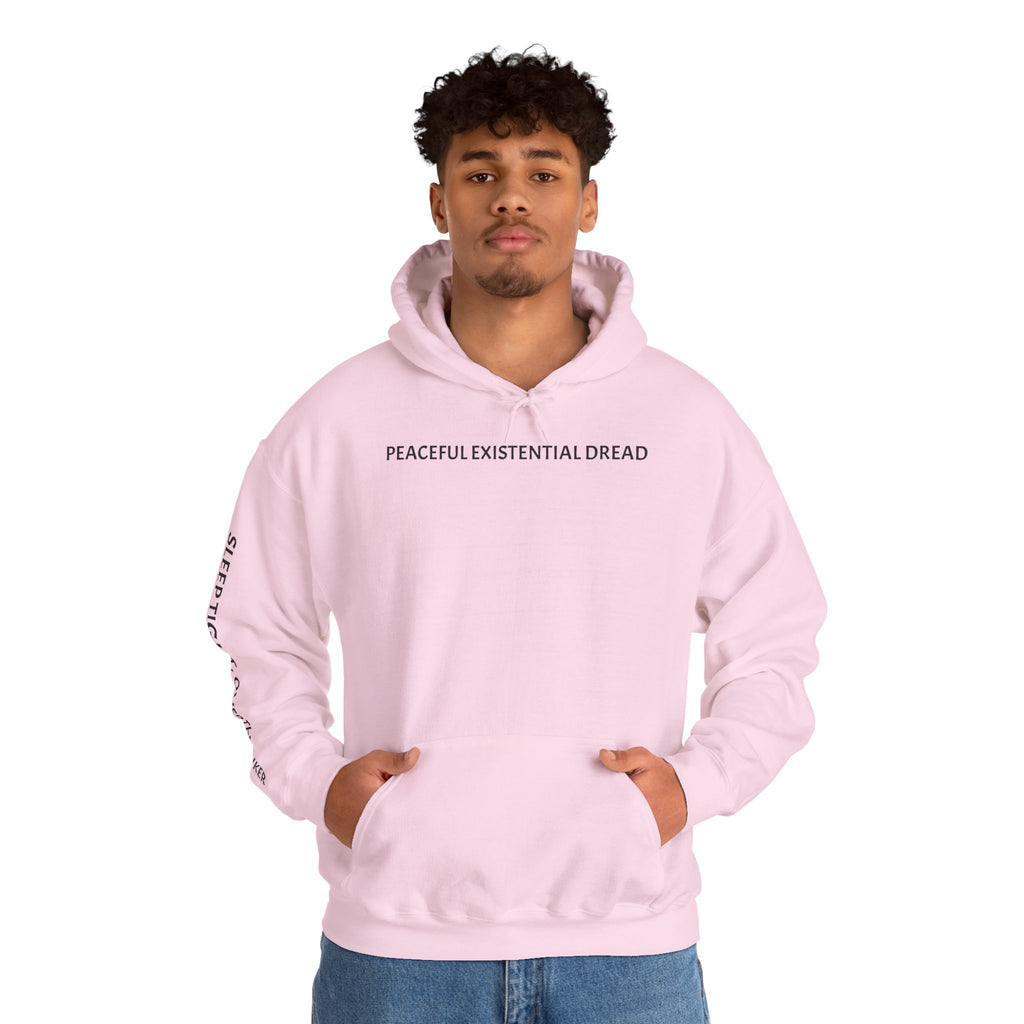 Existential Dread Hoodie — "Peaceful Existential Dread" Minimal Graphic Sweatshirt