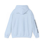 Overthinking Feels Like Home Hoodie — "Welcome Back, I Guess" Sleeve Text