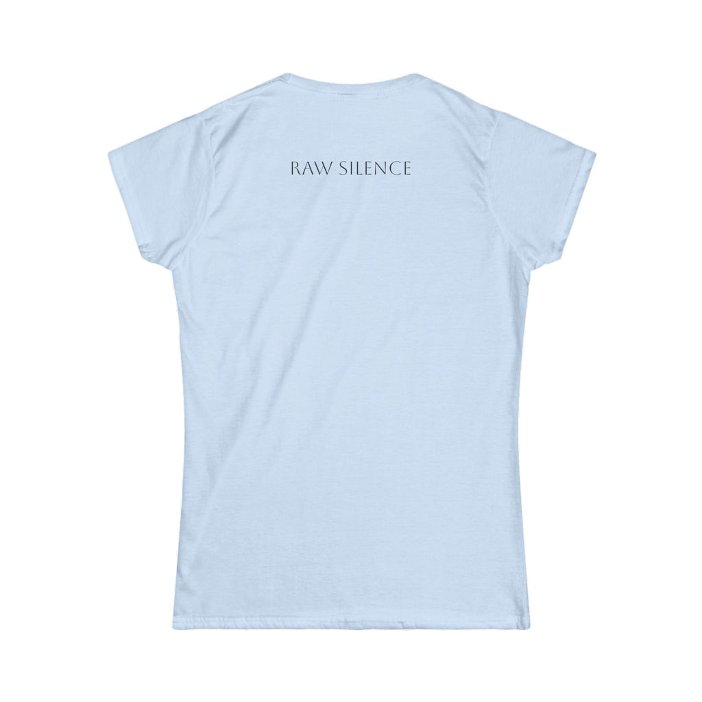 Women's Tee — "Soft Tone Sharp Mind" Inspirational Text Shirt